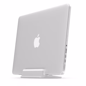 UPPERCASE KRADL Pro Small Profile Aluminum Vertical Stand for Retina MacBook Pro 13" or 15" (2012 to 2015 Releases), Silver/Whiteby UPPERCASE