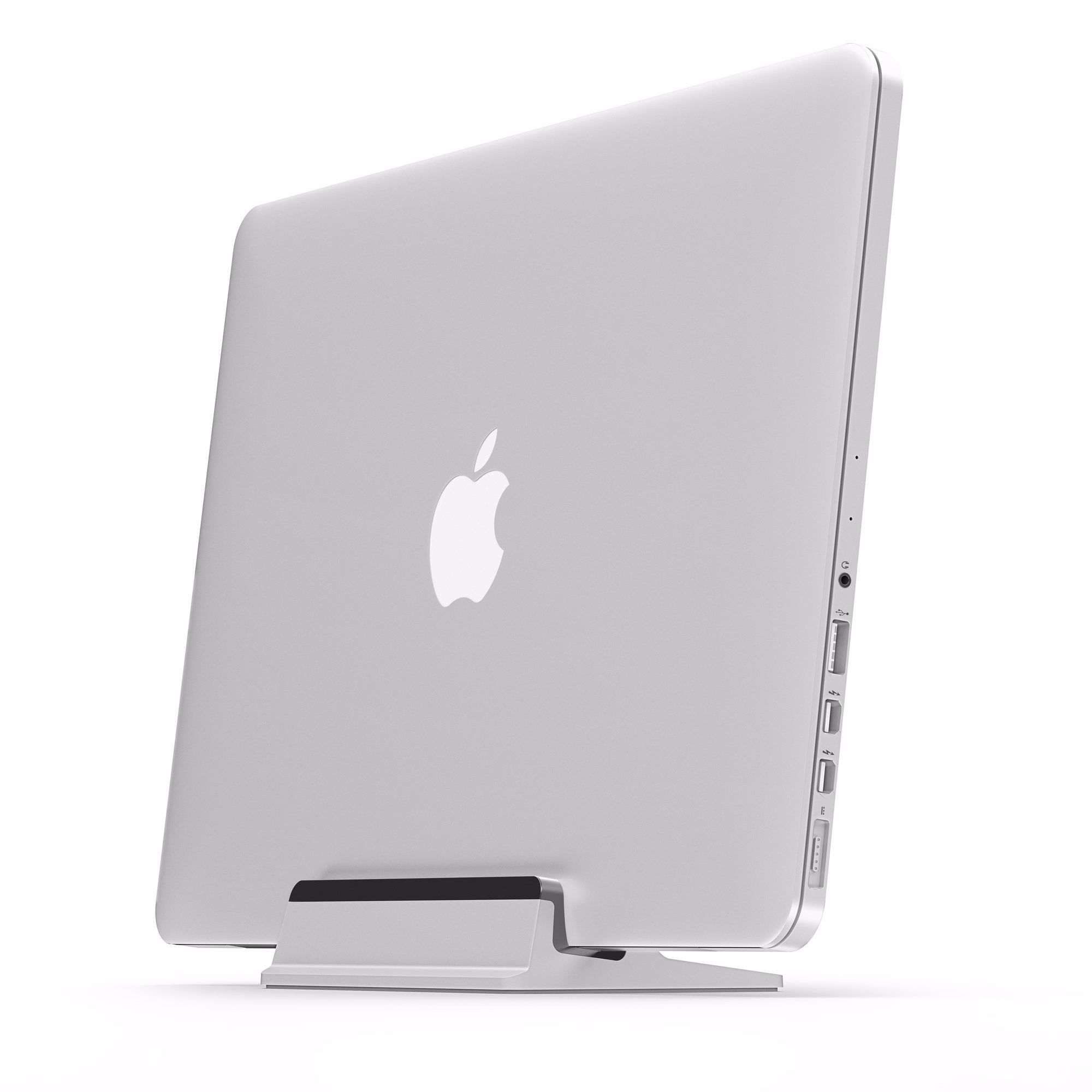 UPPERCASE KRADL Pro Small Profile Aluminum Vertical Stand for Retina MacBook Pro 13" or 15" (2012 to 2015 Releases), Silver/Blackby UPPERCASE Designs