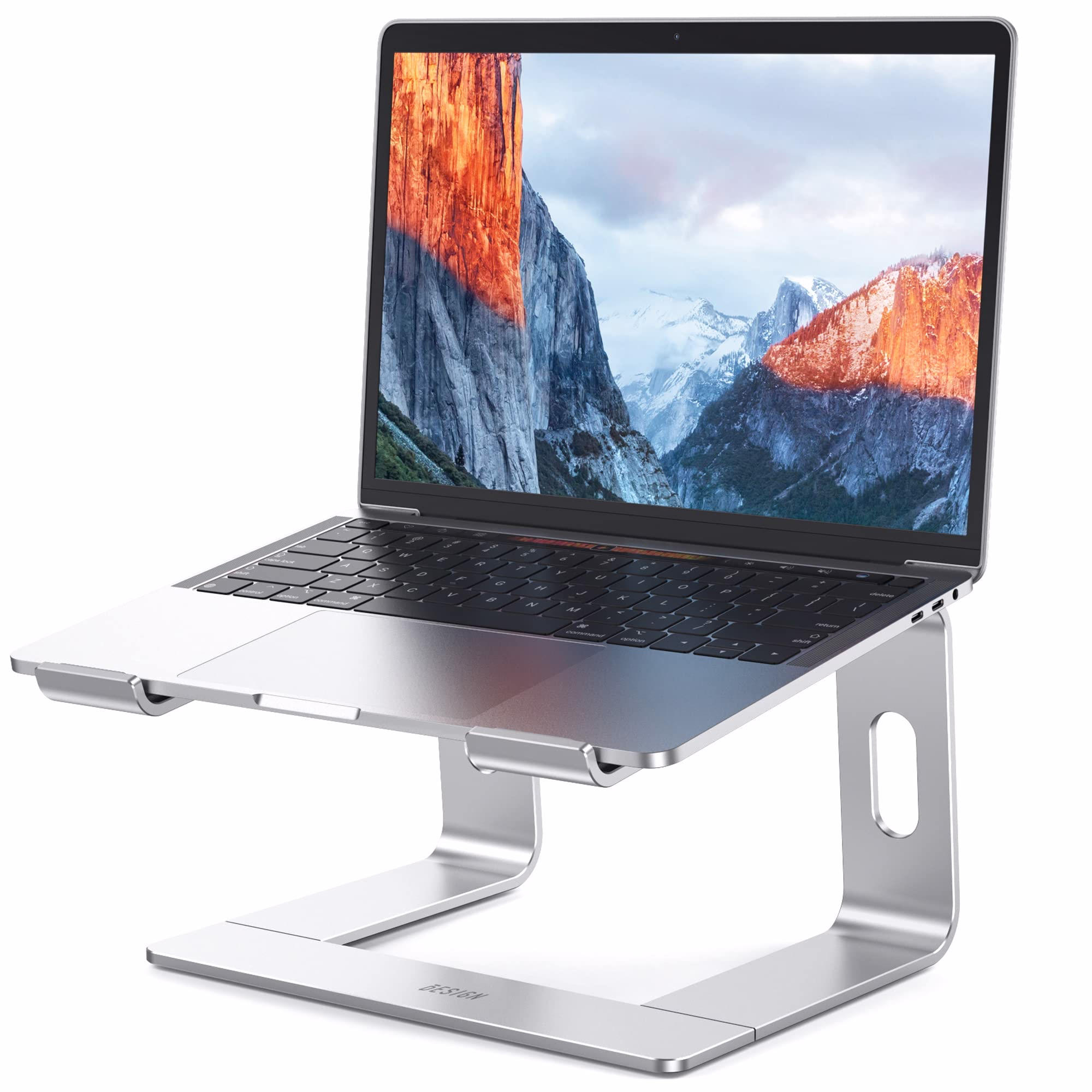 BESIGN LS03 Aluminum Laptop Stand, Ergonomic Detachable Computer Stand, Notebook Riser, Laptop Mount Compatible with Air, Pro, Dell, HP, Lenovo More 10-15.6" Laptops, Silverby BESIGN