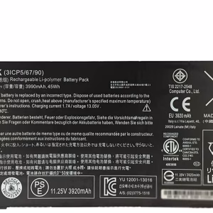 AP13J3K (11.4V 45Wh/3990mAh) Acer Chromebook 11.6â€³ 11 C740 C720 C720P Series Notebook AP13J4K KT.00304.001 KT.00303.001 Laptop Battery