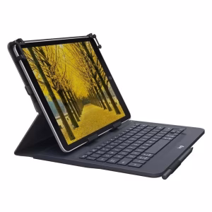 Logitech Universal Folio IPad Or Tablet Case With Wireless Bluetooth Keyboard, For 9-10 Inch Apple, Android Or Windows Tablets, Easy Set-Up, 2 Year Battery Life, QWERTY UK Layout â€“ Black