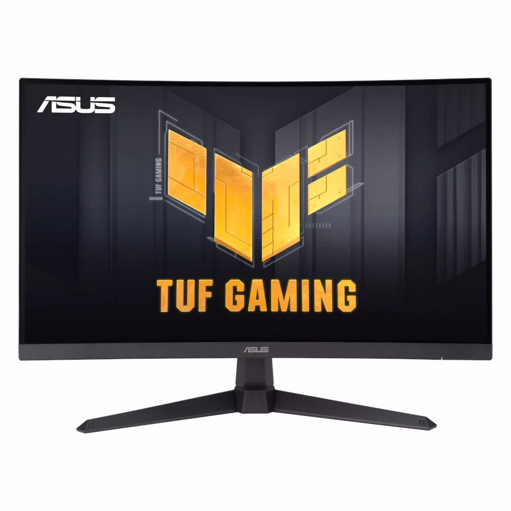 Asus TUF Gaming VG27VQ3B-AE Curved Gaming Monitor, 27" FHD (1920 x 1080) Resolution, 180Hz, Fast VA Panel, Curved 1500R, Anti-glare, 1ms Response Time, HDMI, DisplayPort, Tilt Adjustable Stand, Black, 3 Year Warranty | VG27VQ3B-AE
