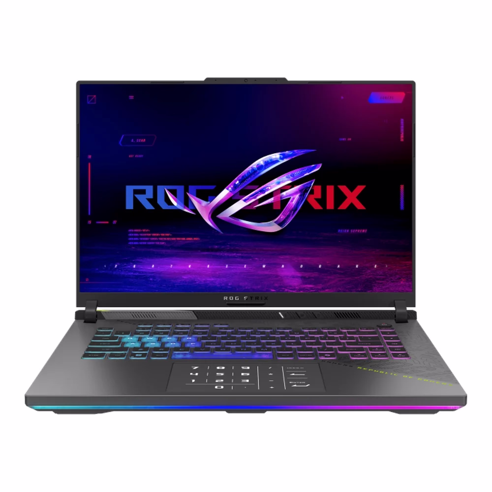 Asus ROG Strix G16 G614PR Gaming Laptop, 12GB NVIDIA GeForce RTX 5070Ti Graphics, AMD Ryzen 9 8940HX Processor, 32GB RAM, 1TB SSD, Windows 11 Home, English & Arabic Keyboard, Eclipse Gray, 1 Year Warranty | G614PR-RV003W