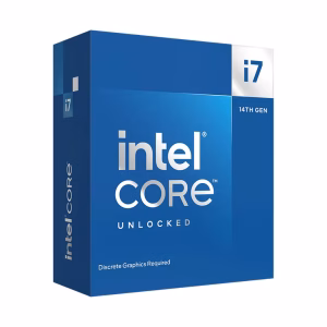 Intel Core i7-14700KF Processor, 20-Core (8P+12E), Base Core Frequency 3.4 GHz, Turbo Frequency 5.6 GHz, 33MB L1 Cache, DDR4/DDR5, LGA1700 Socket, BOX, 1 Year Warranty | BX8071514700KF