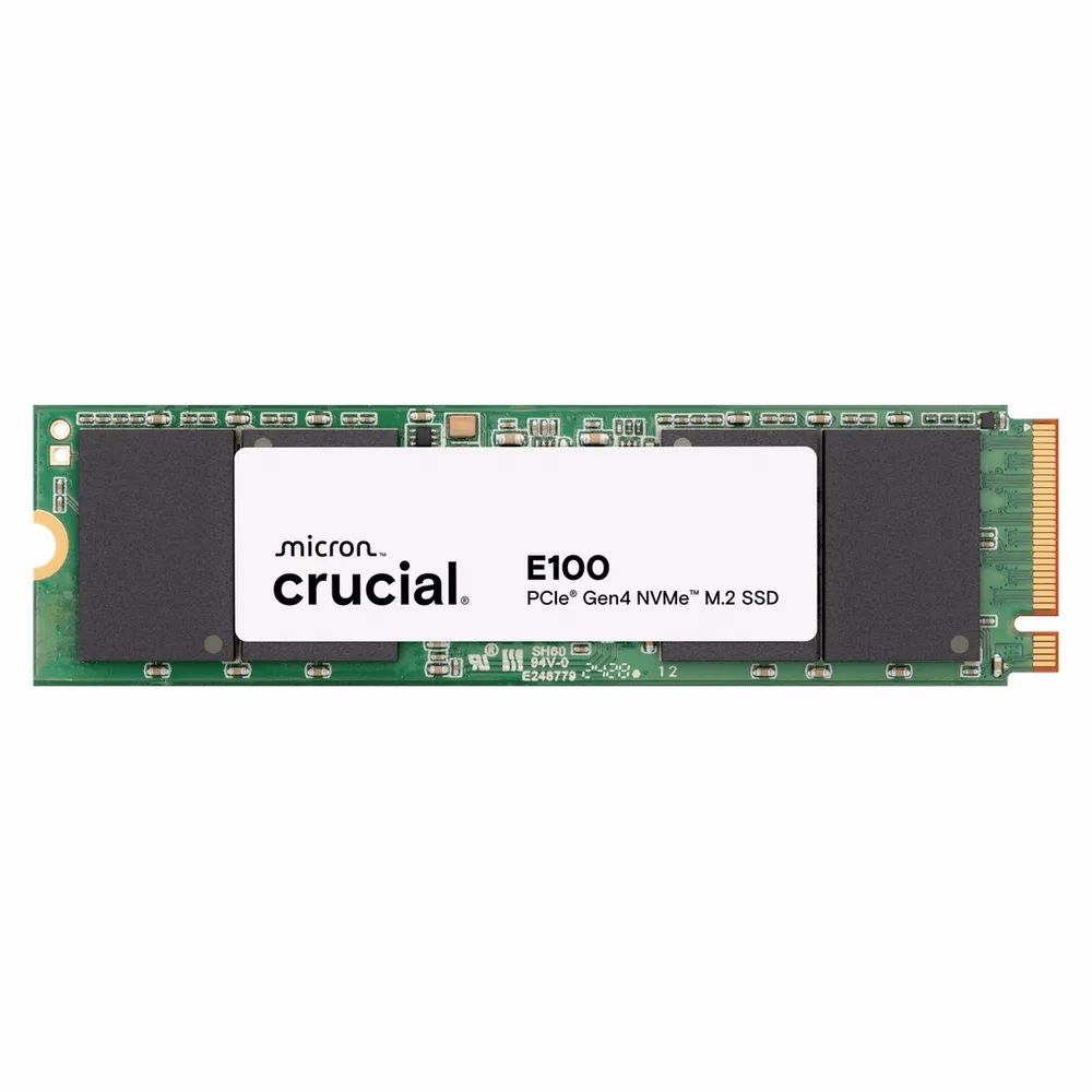 Crucial E100 2TB PCIe Gen4 NVMe M.2 SSD, 2 TB, PCIe Gen3x4, Speeds Up to 5,000MB/s, M.2 2280 Form Factor, 1 Year Warranty | CT2000E100SSD8