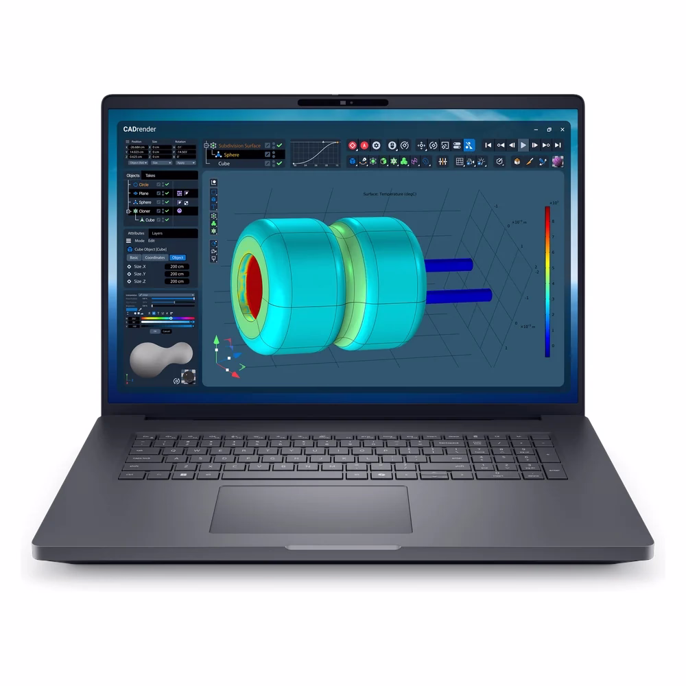 Dell Pro Max 18 Plus Workstation Laptop, Intel Core Ultra 9 285HX, 64GB RAM, 1TB SSD, 24GB NVIDIA RTX PRO 5000, 18" QHD+ Display, Windows 11 Pro, English & Arabic Keyboard, 3 Year Warranty | MB18250U9641NV-AE