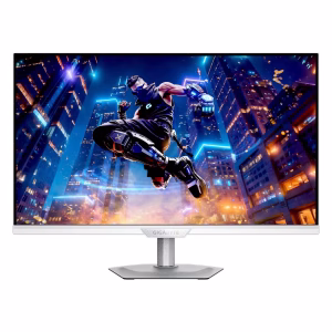 GIGABYTE M27UP ICE 27" UHD 4K IPS Gaming Monitor, 160Hz Refresh Rate, 1ms GTG Response Time, HDR400, Built-in Speakers, White, 1 Year Warranty | M27UP-ICE-EK1