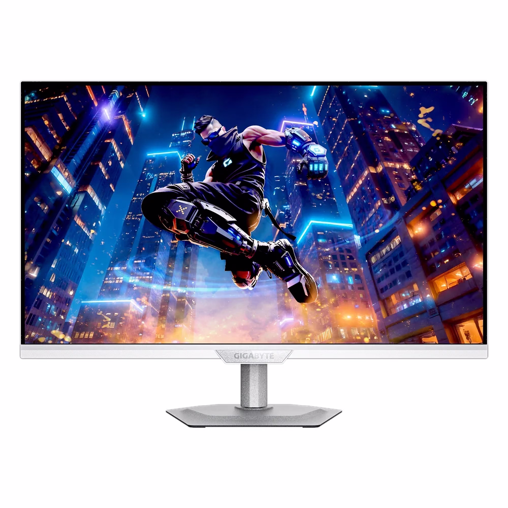 GIGABYTE M27UP ICE 27" UHD 4K IPS Gaming Monitor, 160Hz Refresh Rate, 1ms GTG Response Time, HDR400, Built-in Speakers, White, 1 Year Warranty | M27UP-ICE-EK1