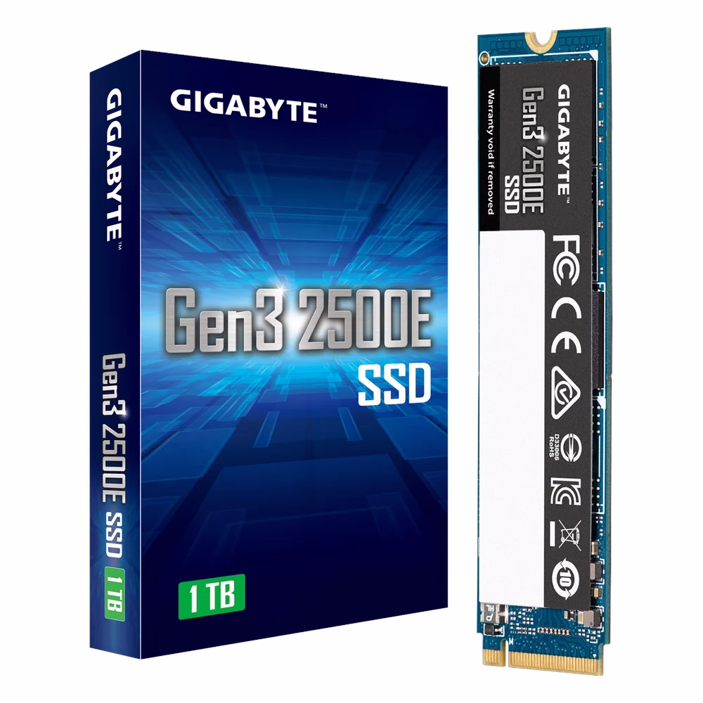 Gigabyte Gen3 2500E 1TB M.2 NVMe PCIe 3.0 SSD, Up to 2400 MB/s Speed, 240 TBW Endurance, 1 Year Warranty | G325E1TB