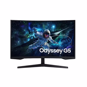 Samsung LS32CG552EMXUE 32" Odyssey G5 G55C QHD(2560 x 1440) Curved Gaming Monitor, 1MS, 165Hz, HDMI, DP, Tilt, Adjustable, Black, 3 Year Warranty | LS32CG552EMXUE