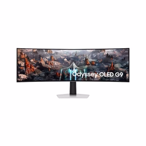 Samsung LS49CG934SMXUE 49" Odyssey OLED G9 G93SC DQHD(5120 x 1440) Curved Monitor, 0.03MS, 240Hz, HDMI, DP, Height/Tilt, Adjustable, Silver, 3 Year Warranty | LS49CG934SMXUE
