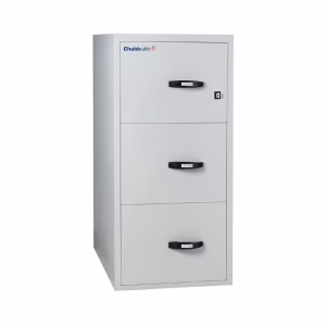 Chubbsafes Fire File Fire Resistant Document Protection Cabinet 31â€ 3 Drawers with 1 Key Lock