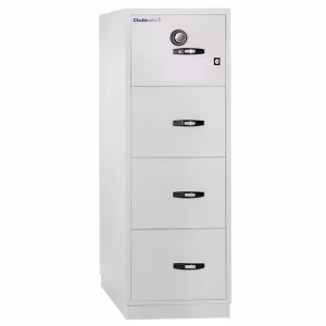 Chubbsafes Fire Resistant Filling Cabinet 31", 4 Drawers with Key Lock and Combination Lock