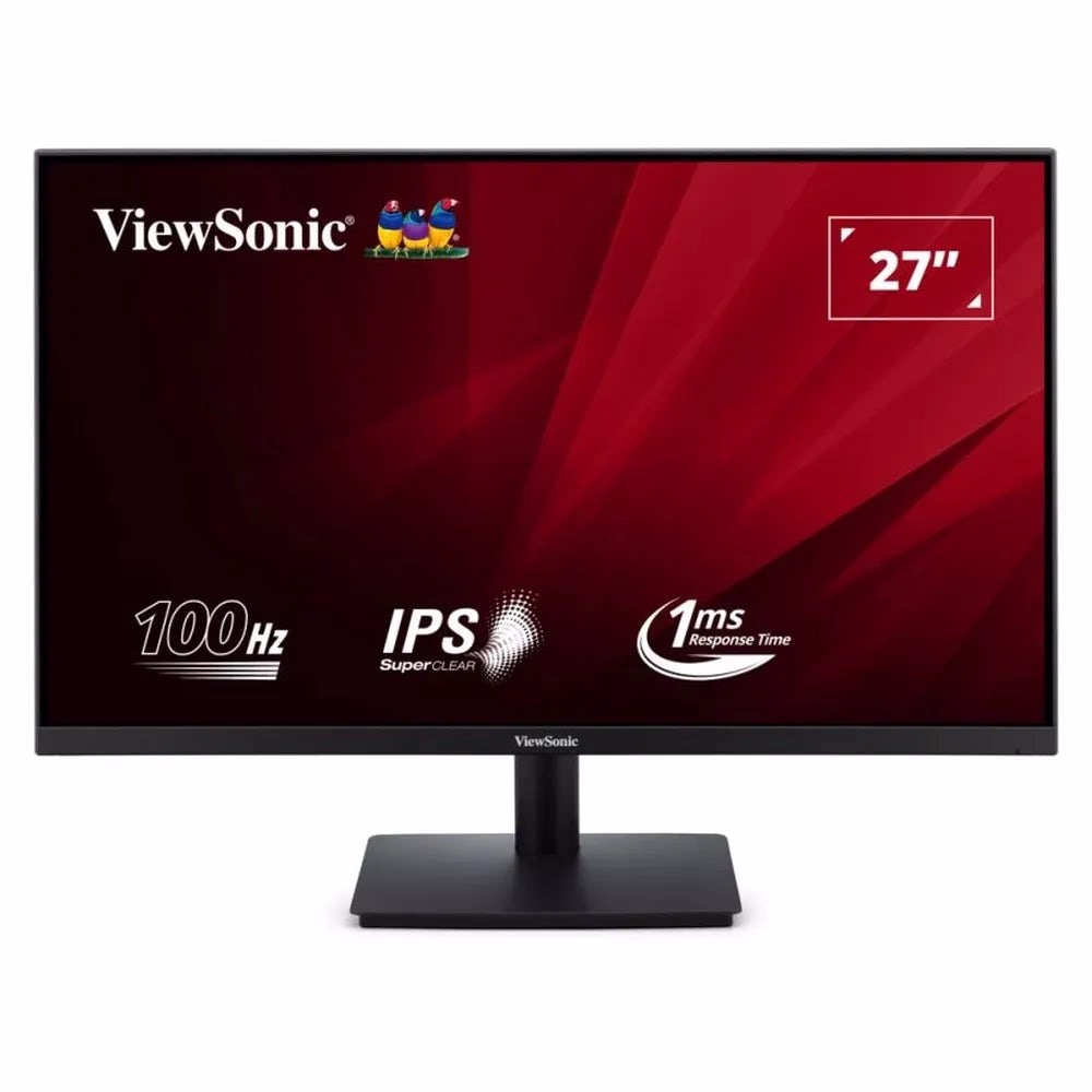 ViewSonic VA270-H-2 Monitor, 27" FHD (1920 x 1080) Resolution, 100Hz, Anti-glare, 1ms (MPRT) Response Time, HDMI, VGA, Tilt Adjustable Stand, Black, 3 Year Warranty | VA270-H-2