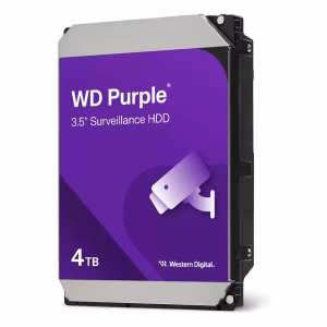 Western Digital Purple 4TB Surveillance Hard Drive, 3.5-Inch SATA, 64MB Cache, up to 175 MB/s, Bare Drive, 1 Year Warranty | WD43PURZ
